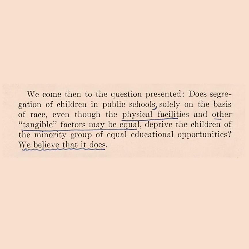 _Brown_ slip opinion. Credit: Papers of Earl Warren. Manuscript Division. Library of Congress.