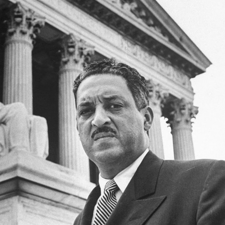 Thurgood Marshall outside SCOTUS, 1955